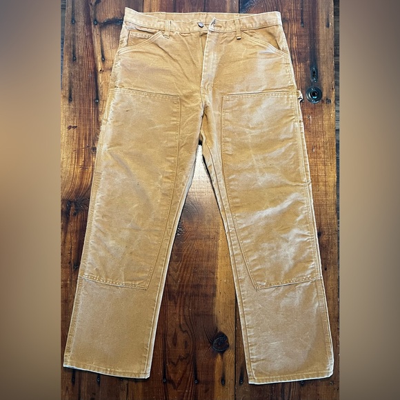 ROUND HOUSE Duck Canvas DOUBLE FRONT Carpenter Pant. USA MADE. Size 36x32. - Picture 1 of 10
